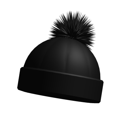 black beanie with one pom 