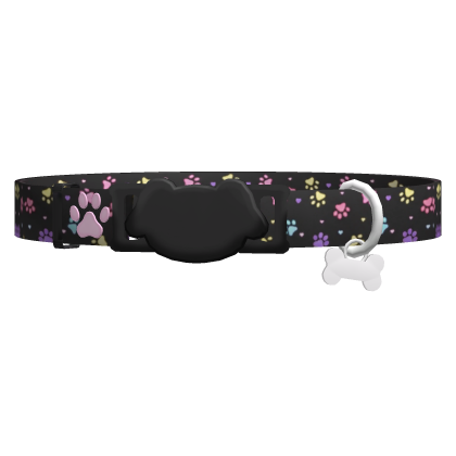 ♡ : colorful paws black puppy collar tweencore
