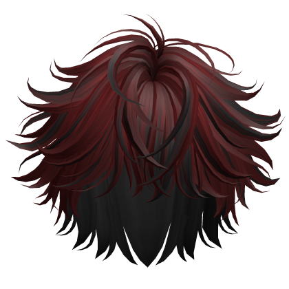 Red & Black Messy Stylish Fluffy Boy Hair Roblox item