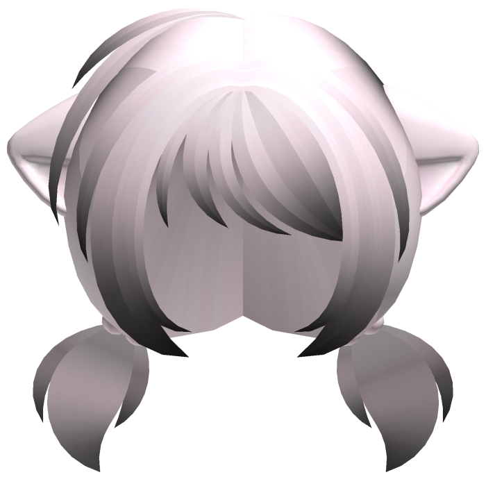 ombre pink kawaii moe chibi neko pigtails