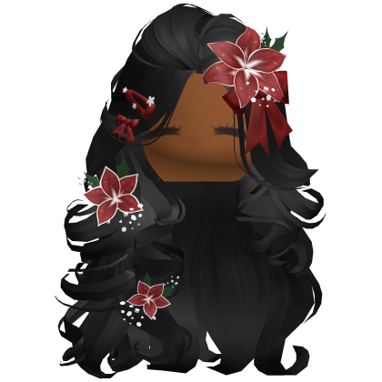 ♡ Christmas Blowout w/ Flowers (Black)