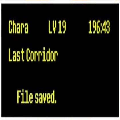 Undertale save file - Last Corridor/Judgment Hall