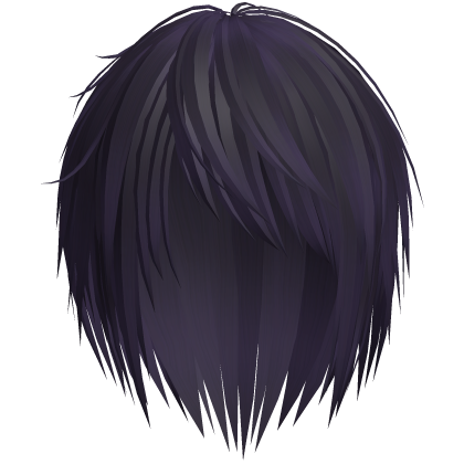 dark purple vkei scene emo messy boy hair Roblox item