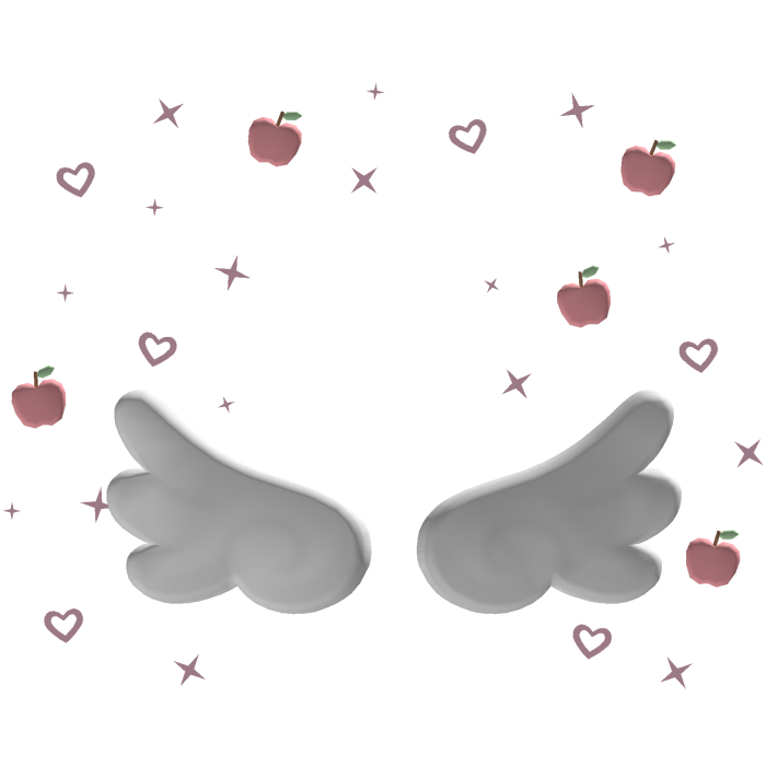 Angel Wings with Apples Hearts Aura