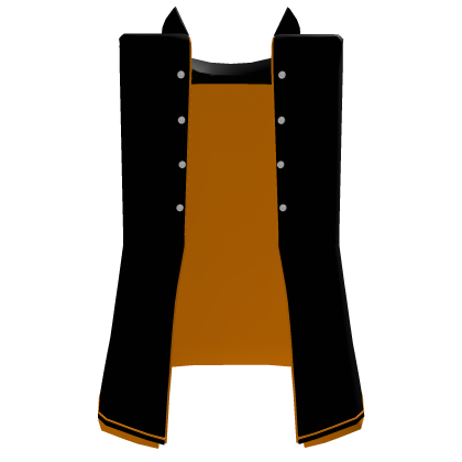 🧡⚡ Electric Black Coat - Sinister Orange [Long]