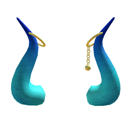 Pierced Horns Blue Roblox item