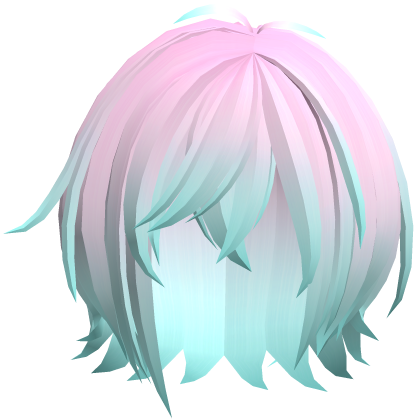 soft messy short hair pastel goth