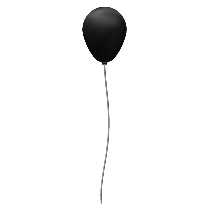 Carnival Creepy Clown Black Balloon