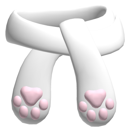 ♡ 3.0 comfy kitty paw scarf white Roblox item