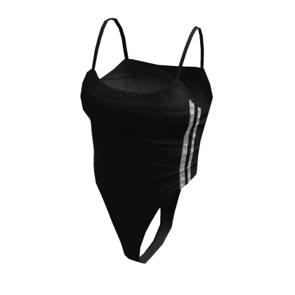 Black Sport Street Bodysuit Top