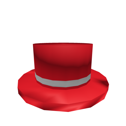 White Banded Red Top Hat
