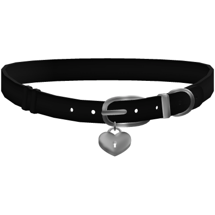 ♡ black heart locket collar thumbnail
