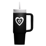 Preppy Black Heart Cup