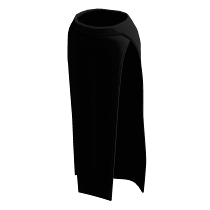Black Side Slit Long Skirt