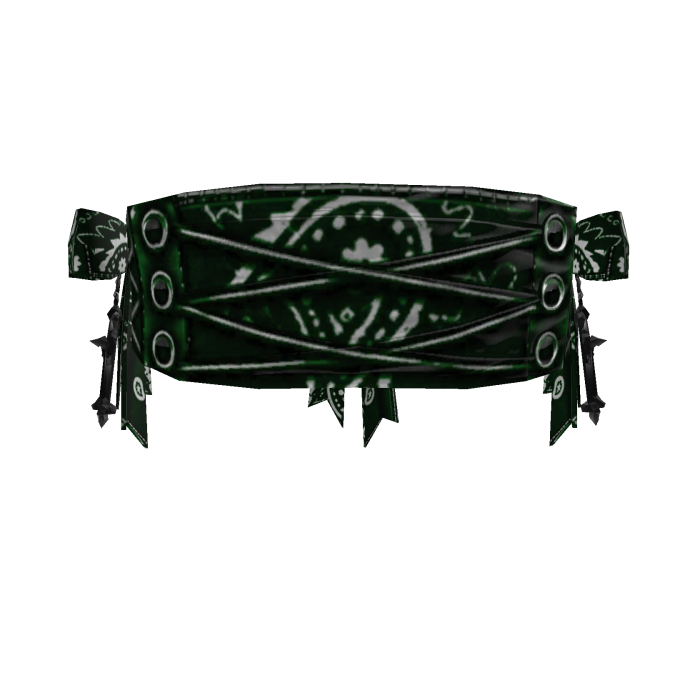 Emerald Green Paisley Corset Blindfold (3.0)