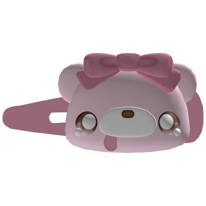 . ‿♡ adorable light pink bear hairclip