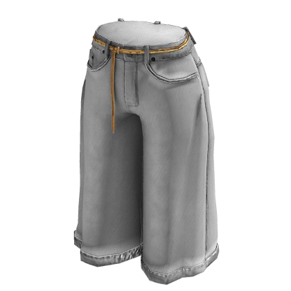 white oversized denim jean shorts thumbnail