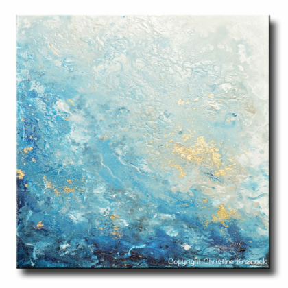 Art Abstract Painting Ocean Blue  Roblox decal