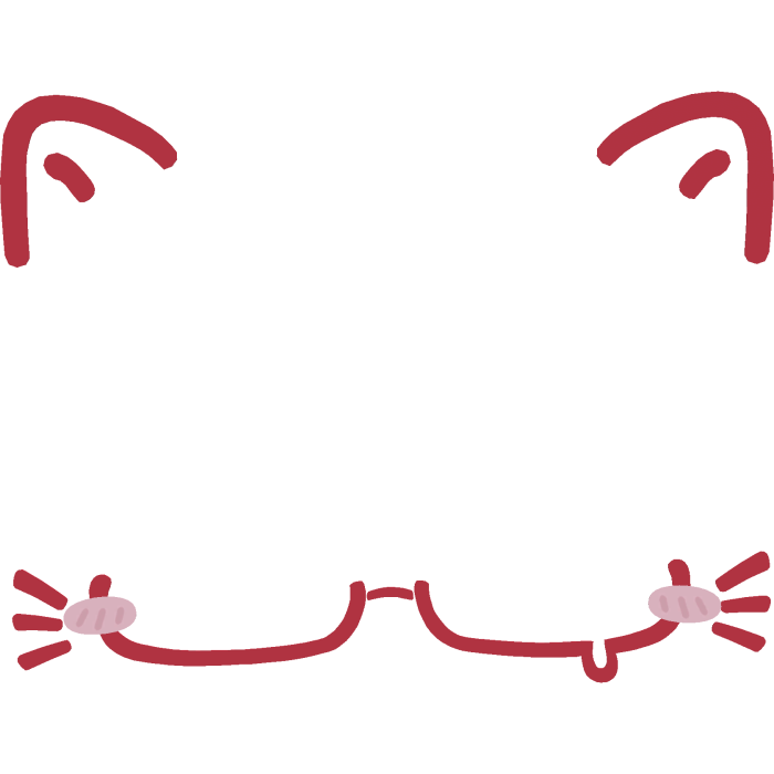 𖹭 kawaii red kitty blush glasses ears whisker