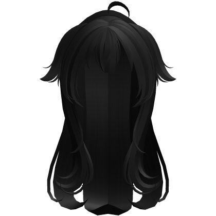 Cute Long Soft Cat Hair in Black Roblox item