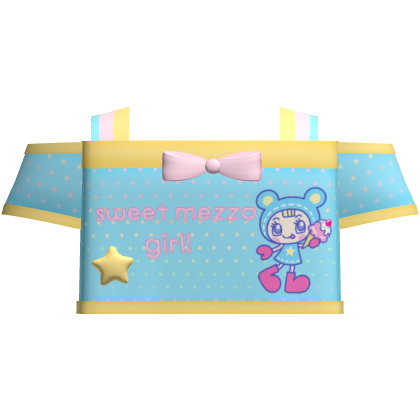  Cute Blue Polka Dot Mezzo Piano Shirt Roblox item