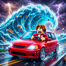 [BRAINROTS!] ESCAPE MEGA TSUNAMI FOR CARS!