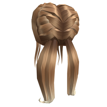 Braided Stylish Low Ponies in Caramel Ombre
