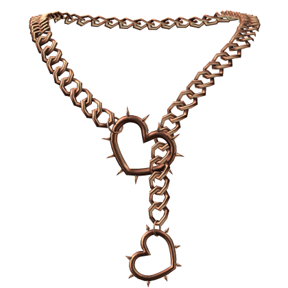 Bronze Heart Chain Choker
