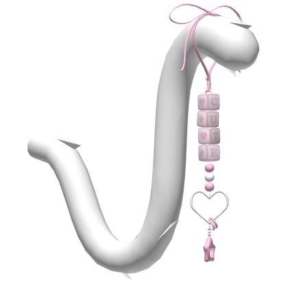 Cute White/Pink Baby Kitty Tail