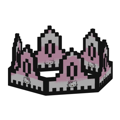 [ADD-ON] Pink Hello Kitty 8-Bit Glitch 8-Bit Crown