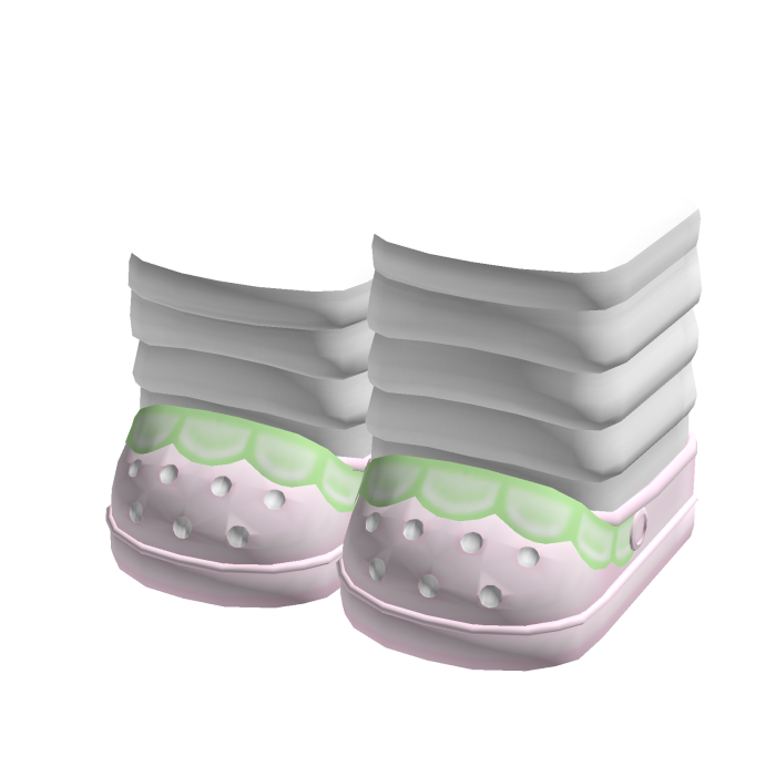 ୨୧ : cutecore light pink strawberry shoes w socks
