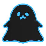 Halloween Cute Anime Ghost Pet (Black Blue) [L]