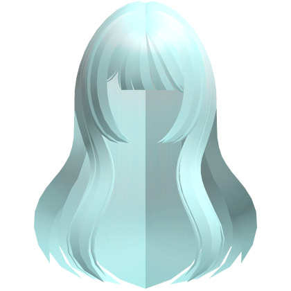 long straight hime anime hair teal