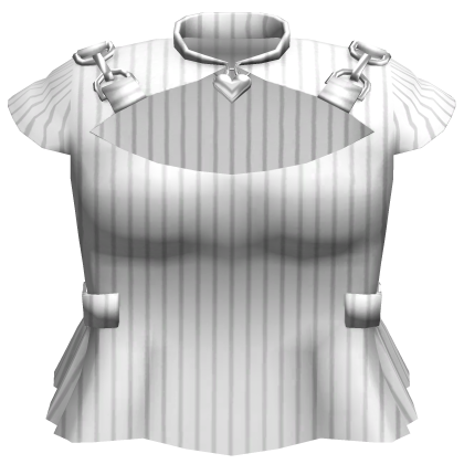 Goth Punk Cutout Top w Heart Lock White Roblox item