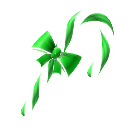 Emissive Christmas Candy cane green (glowing) 