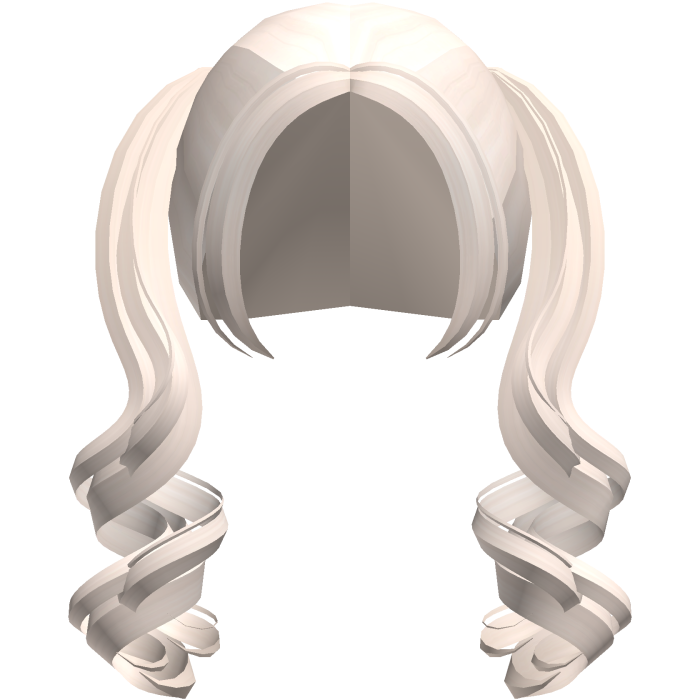 adorable platinum layered swirly pigtails