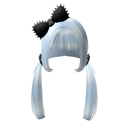 Pigtail Emo Punk Spikes Light Blue