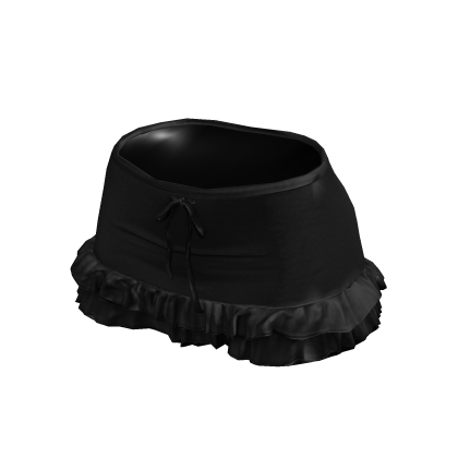 Y2K Sporty Ruffle Skirt (Black) thumbnail