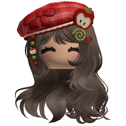 ♡ Red Igari Beret Combo (Brown)