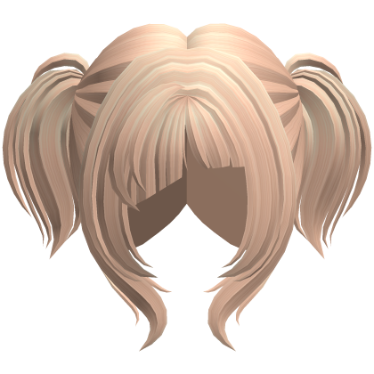 High Layered Pigtail Hair with Bangs Blonde Roblox item