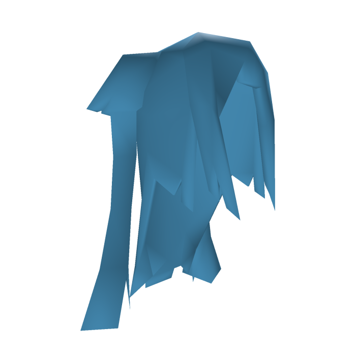 Princess Low Poly Hair - Blue