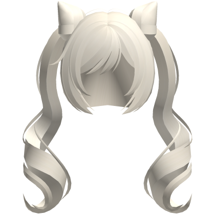keqing cat buns w curly ponytails blonde Roblox item