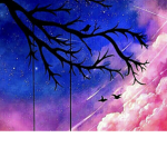 Night galaxy stars