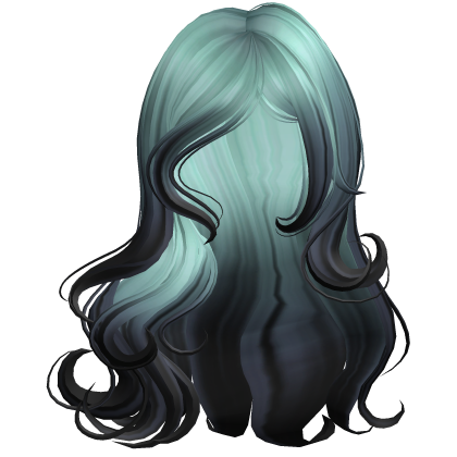 ♡ Silky Long Ethereal Waves (Zombie Teal) Roblox item