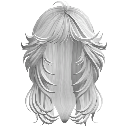 Long Feathered Layer Hair - White