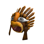 Gobble Warrior Hood With Brown Hair
