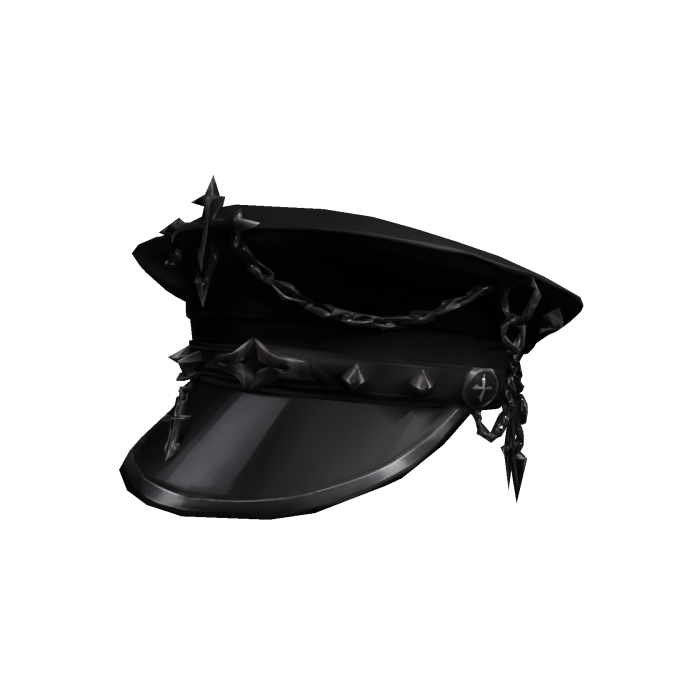 Black Goth Captain Hat