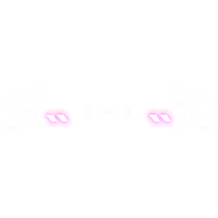 ꒰˵- ˕ -˵꒱ Cute Pink Glowing Kaomoji Bunny Emissive