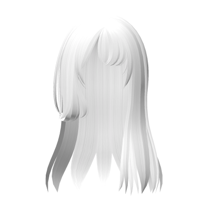 Cute White wispy over the shoulder hair Roblox item