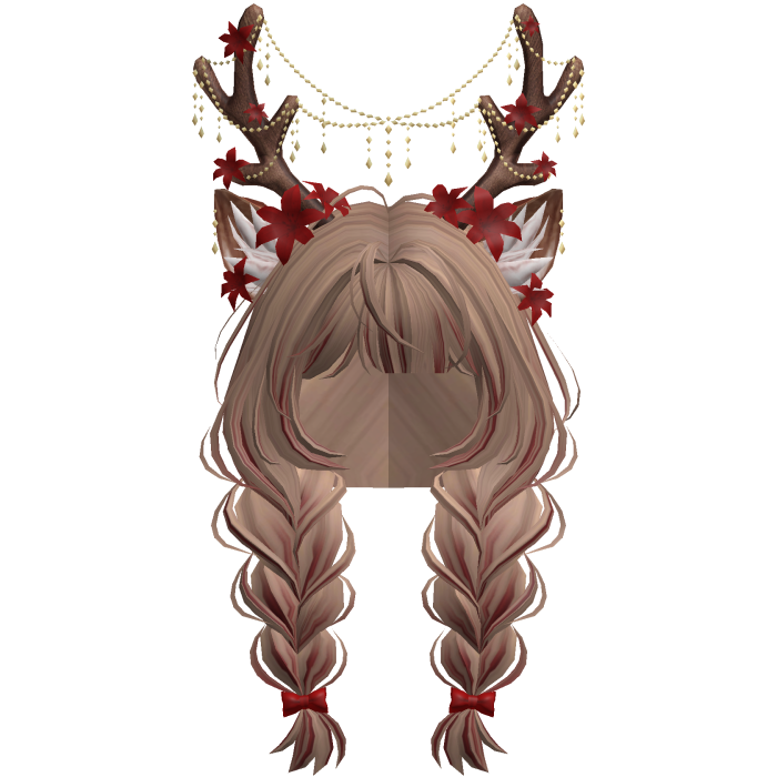 Ethereal Christmas Fairy Fawn Braids w/ Antlers
